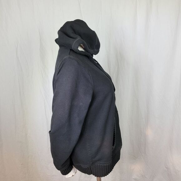 Faded Glory‎ Hooded Zipper Front Black Jacket Size XL - Picture 2 of 9
